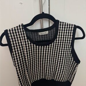 Black and White Knit Vest